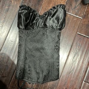 Black corset like top